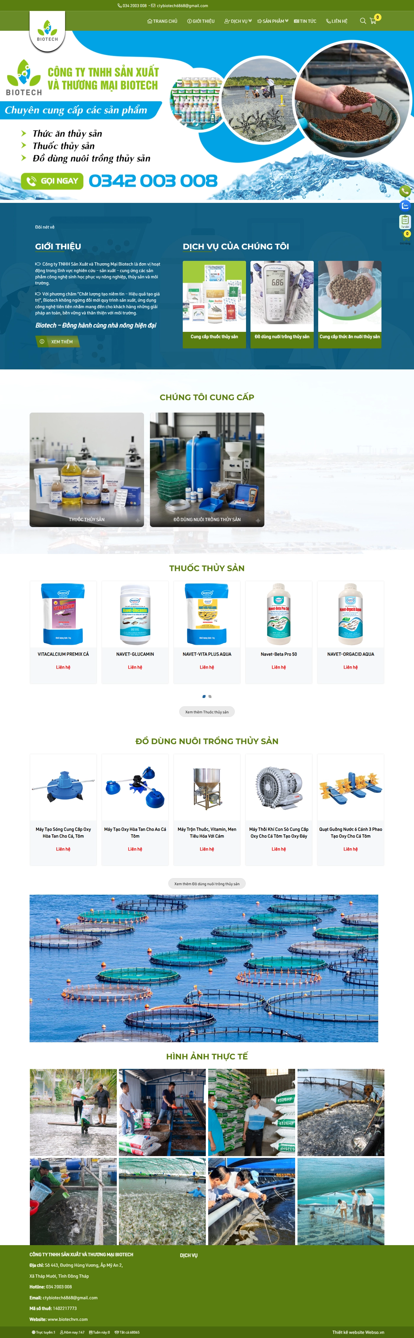 Giao diện desktop Thiết Kế Website Công Nghệ Sinh Học Biotech: Giải Pháp Bền Vững Cho Nông Nghiệp Và Thủy Sản
