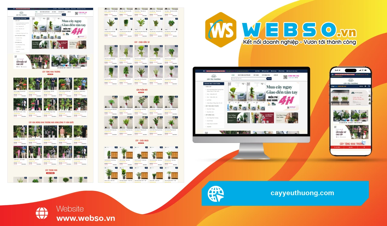 Thiết Kế Website Dịch Vụ Cây Xanh Cây Yêu Thương: Giao Hàng Cây Xanh Nhanh Chóng Tận Nhà