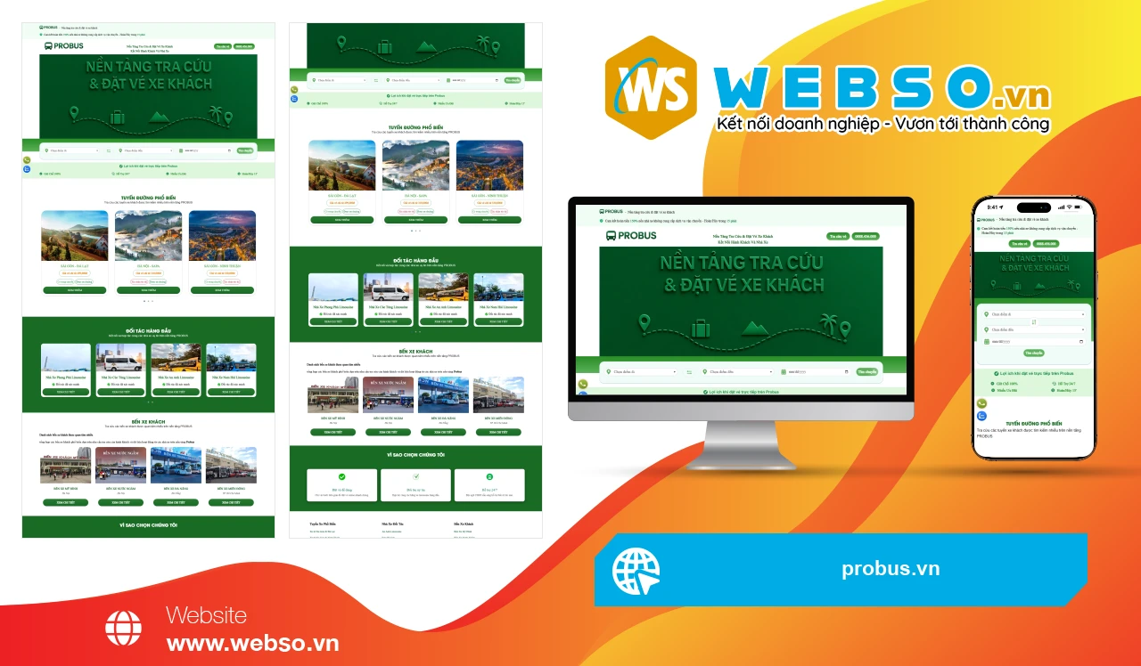 Thiết Kế Website Đặt Vé Xe Khách PROBUS: Giải Pháp Đặt Vé Nhanh Chóng Và Tiện Lợi.