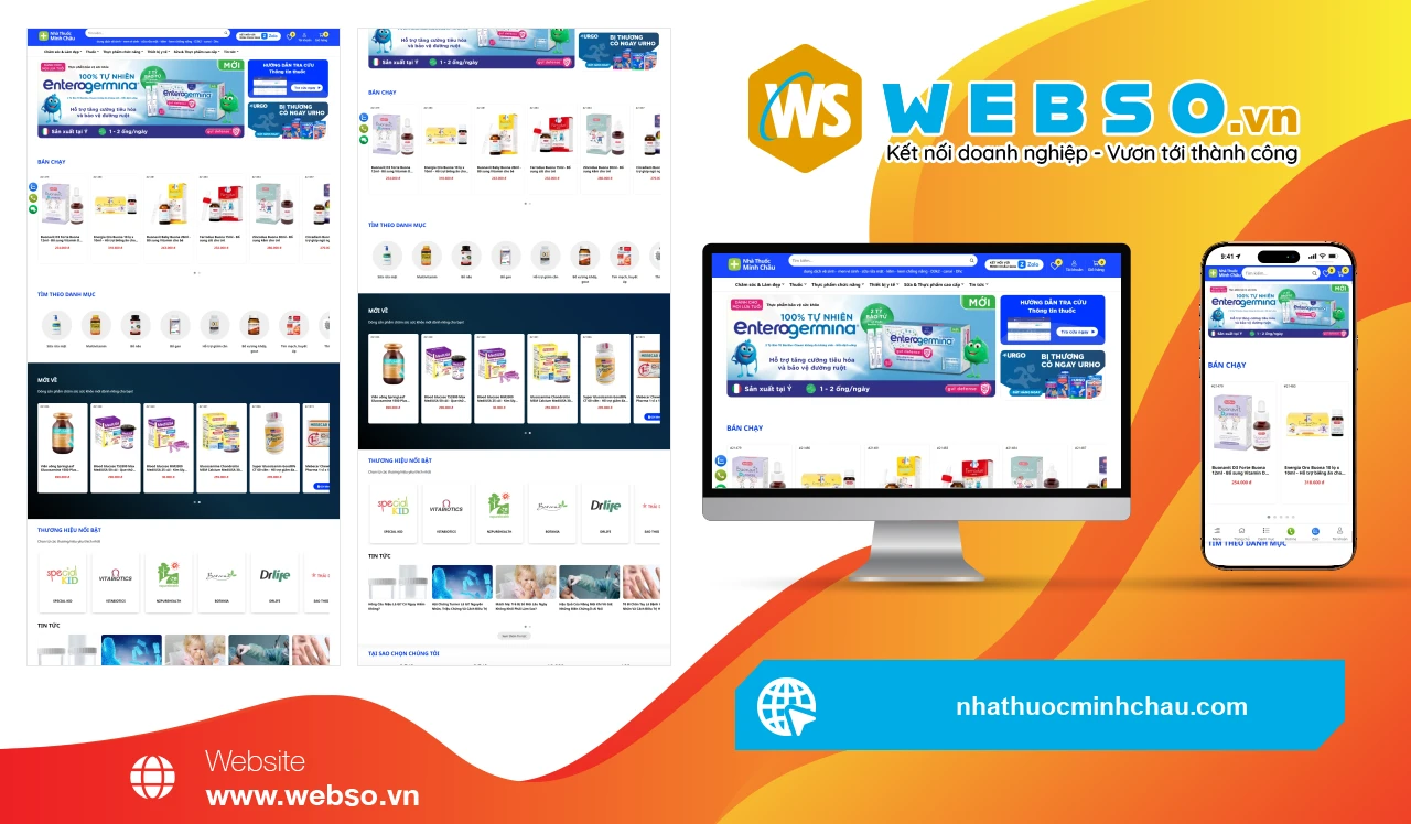 Thiết Kế Website Nhà Thuốc Minh Châu: Giải Pháp Chăm Sóc Sức Khỏe Toàn Diện