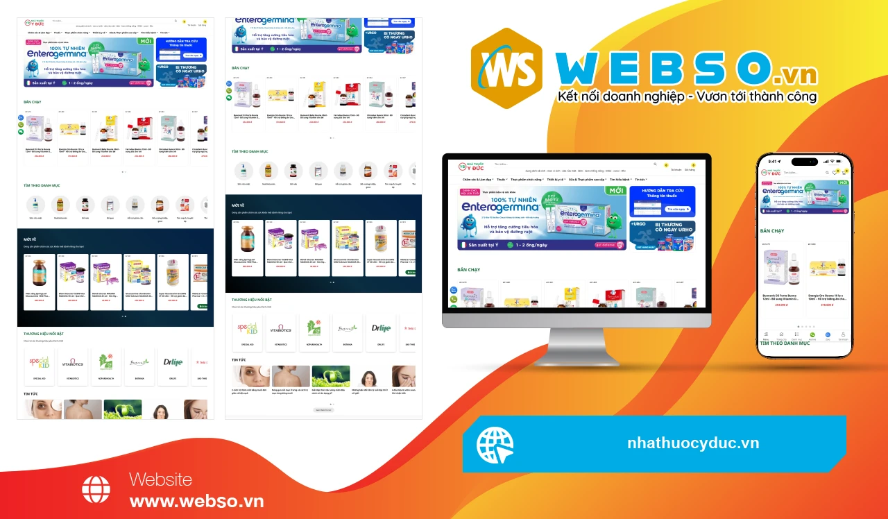 Thiết Kế Website Nhà Thuốc Y Đức: Nền Tảng Mua Sắm Sức Khỏe Tiện Lợi