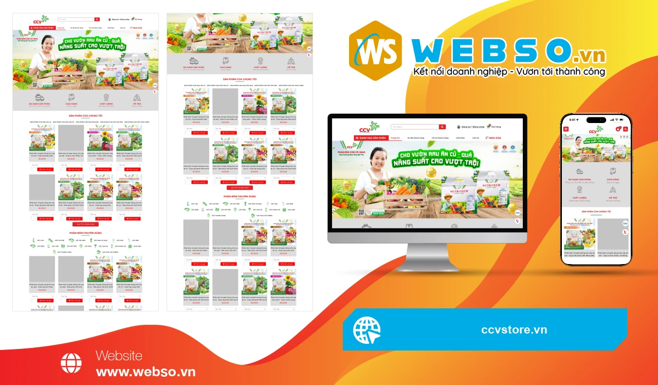 Thiết Kế Website Thương Mại Điện Tử CCV Store: Giải Pháp Phân Bón Hữu Cơ Tốt Nhất