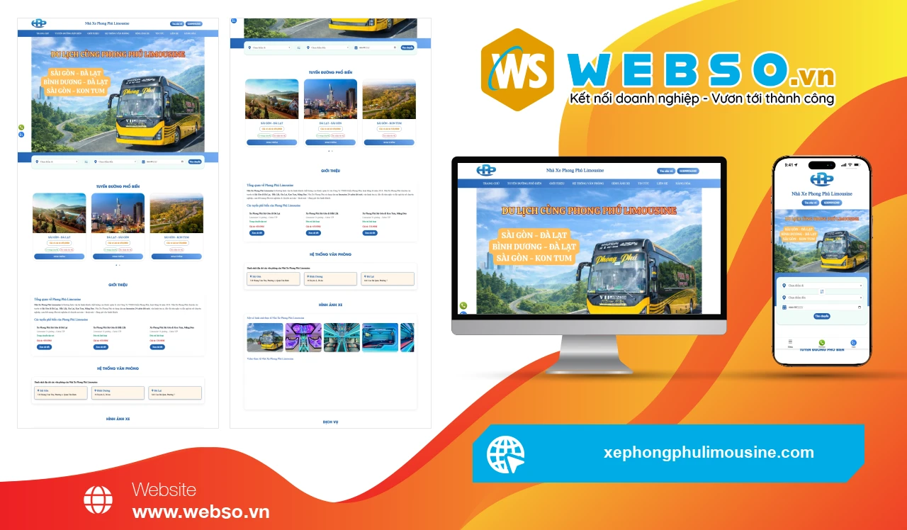Thiết Kế Website Vận Tải Nhà Xe Phong Phú Limousine: Trải Nghiệm Di Chuyển Đẳng Cấp