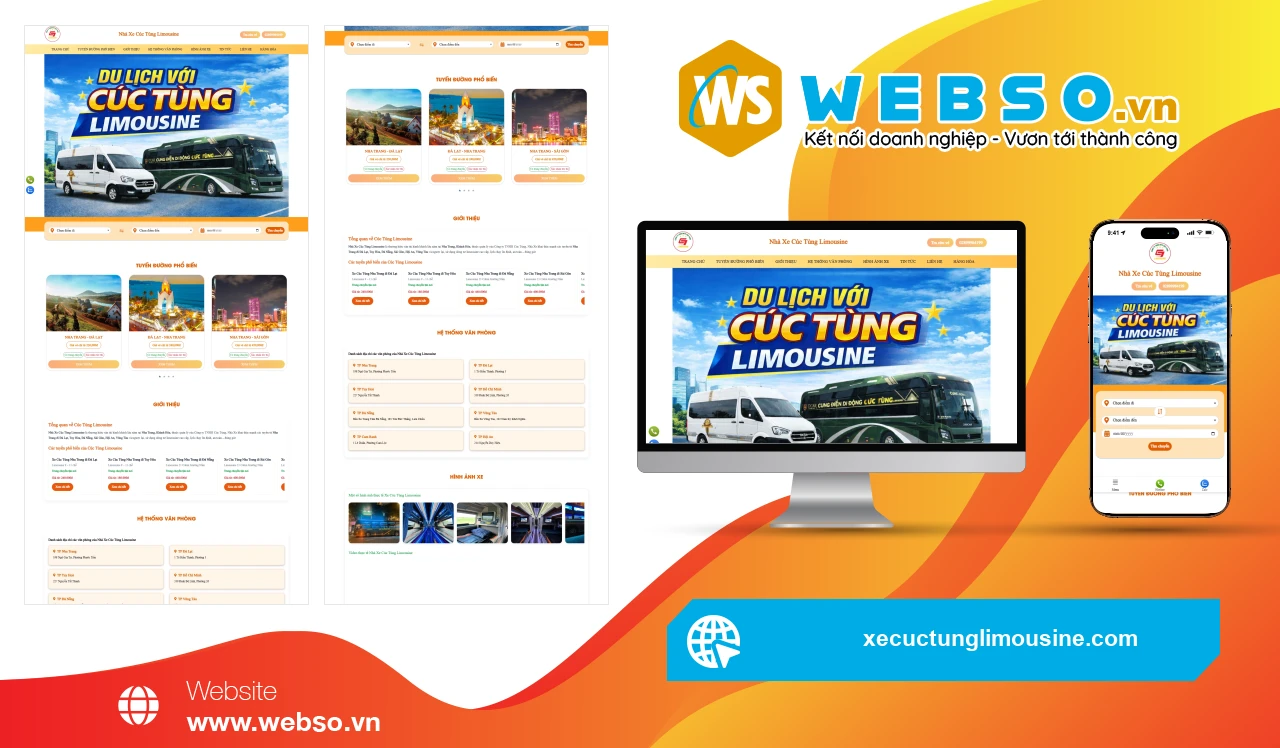 Thiết Kế Website Vận Tải Nhà Xe Cúc Tùng Limousine: Dịch Vụ Vận Tải Hành Khách Tiện Lợi Nhất.