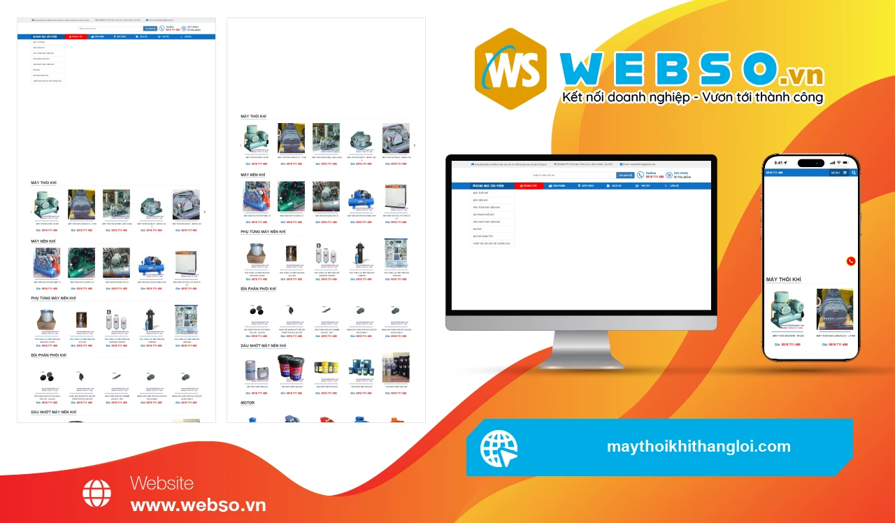 Thiết Kế Website Thiết Bị Công Nghiệp Máy Thổi Khí Thắng Lợi: Giải Pháp Tìm Kiếm Sản Phẩm Dễ Dàng.