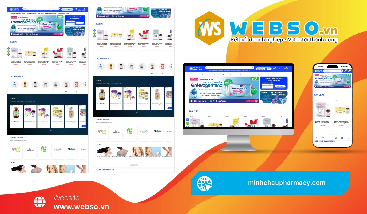 Thiết Kế Website Nhà Thuốc Minh Châu: Giải Pháp Mua Sắm Dược Phẩm Hiện Đại