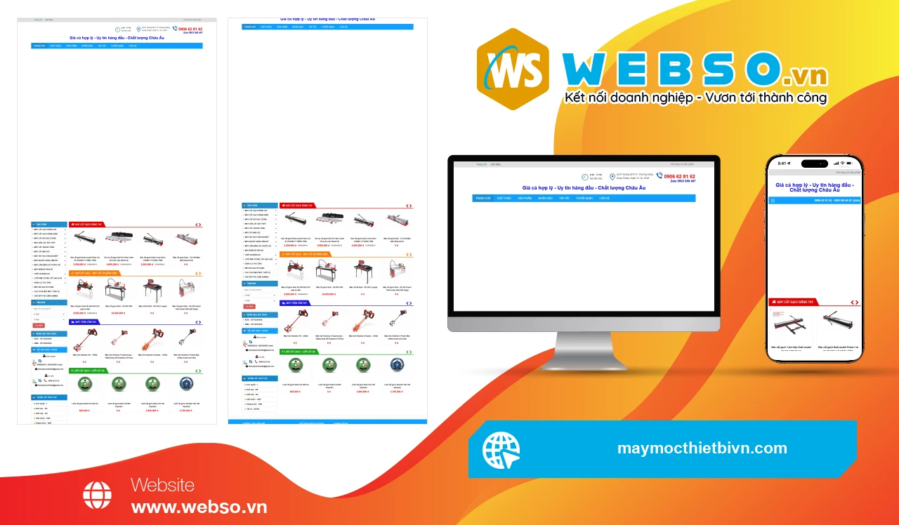 Thiết Kế Website Thiết Bị Xây Dựng Máy Móc Thiết Bị VN: Giải Pháp Mua Sắm Hiện Đại