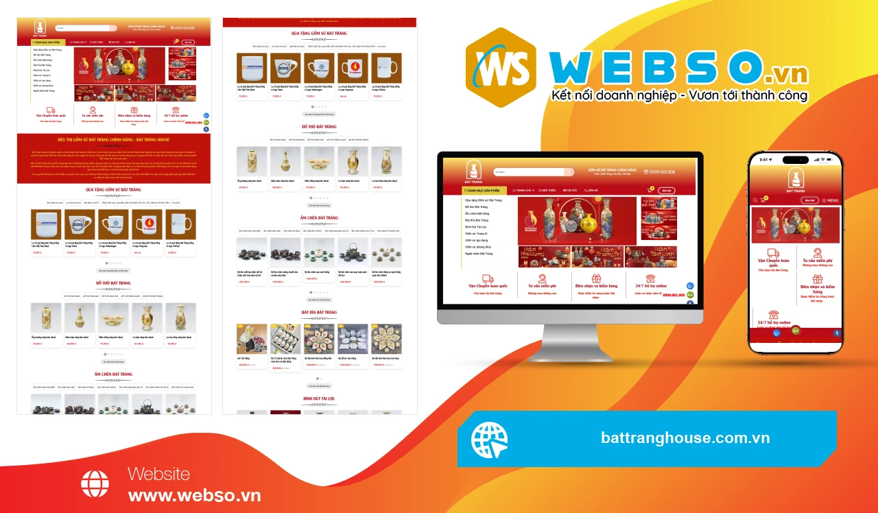 Thiết Kế Website Thương Mại Điện Tử Bát Tràng House: Trải Nghiệm Mua Sắm Gốm Sứ Tuyệt Vời.