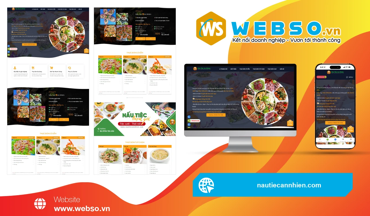 Thiết Kế Website Dịch Vụ Nấu Tiệc An Nhiên: Giải Pháp Đặt Tiệc Tiện Lợi Tại Nhà