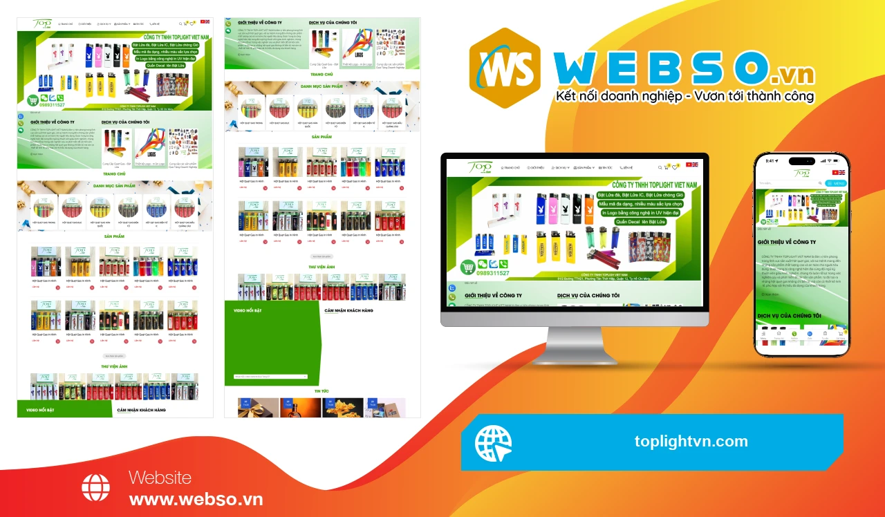 Thiết Kế Website Bật Lửa Toplight Việt Nam: Nền Tảng Hiện Đại Cho Sản Phẩm Chất Lượng