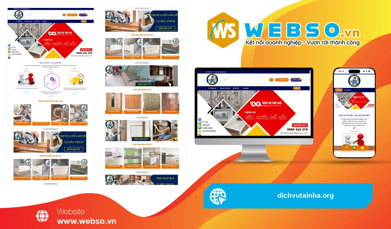 Thiết Kế Website Dịch Vụ Thợ 24h: Giải Pháp Tháo Lắp Đồ Gỗ Chuyên Nghiệp Tại TPHCM
