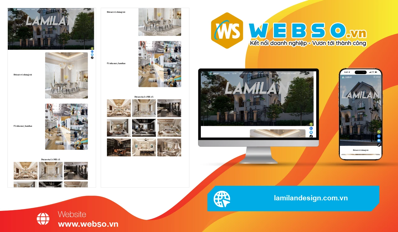 Thiết Kế Website Thiết Kế Nội Thất LAMILAN: Không Gian Sáng Tạo Đẳng Cấp