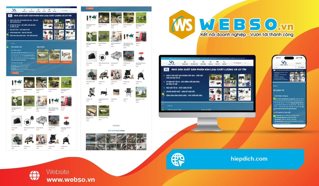 Thiết Kế Website Sản Xuất Kim Loại Hiệp Dịch: Giải Pháp Tối Ưu Quy Trình Cung Ứng