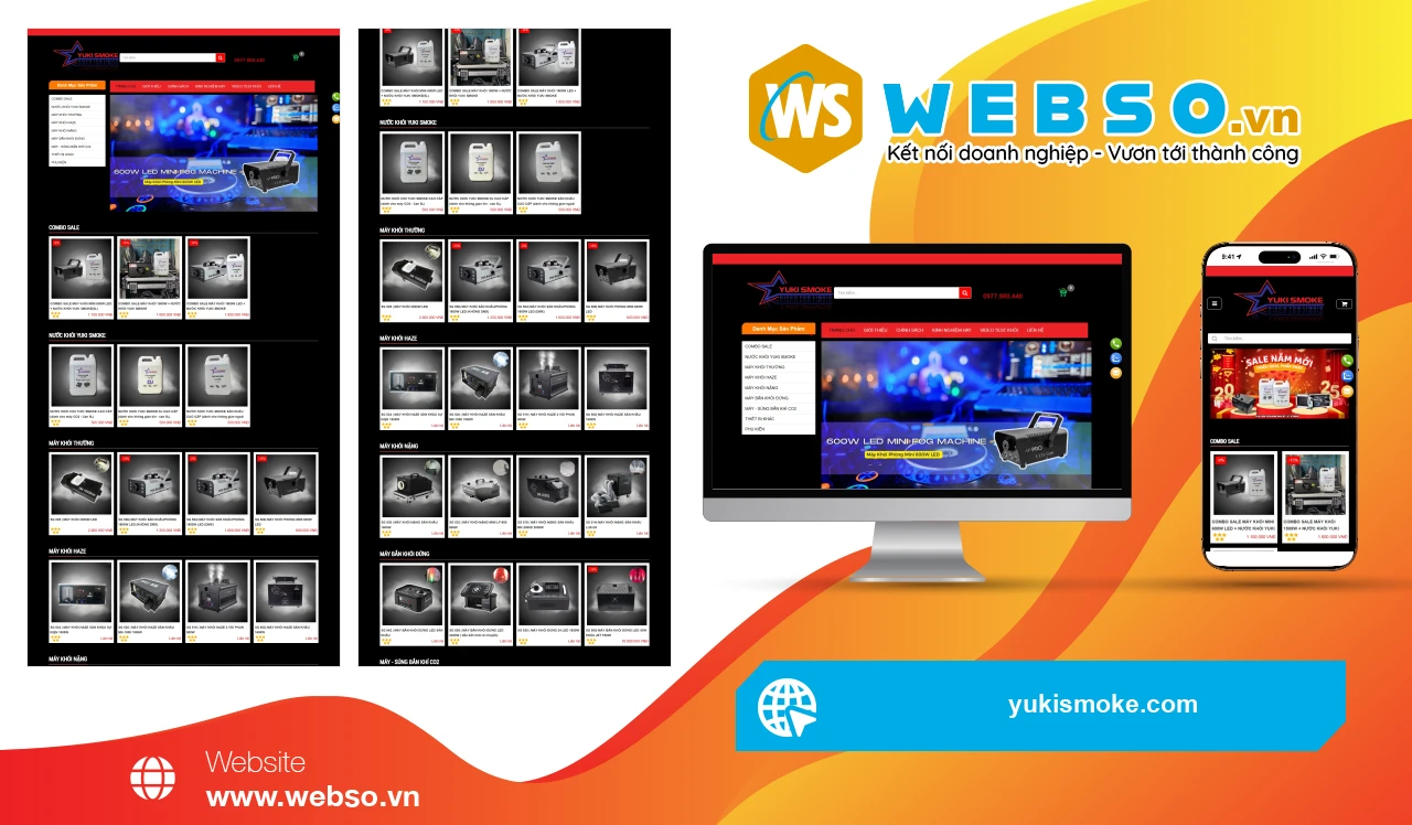 Thiết Kế Website Thương Mại Điện Tử Yuki Smoke: Nền Tảng Mua Sắm Hiện Đại Cho Sản Phẩm Khói