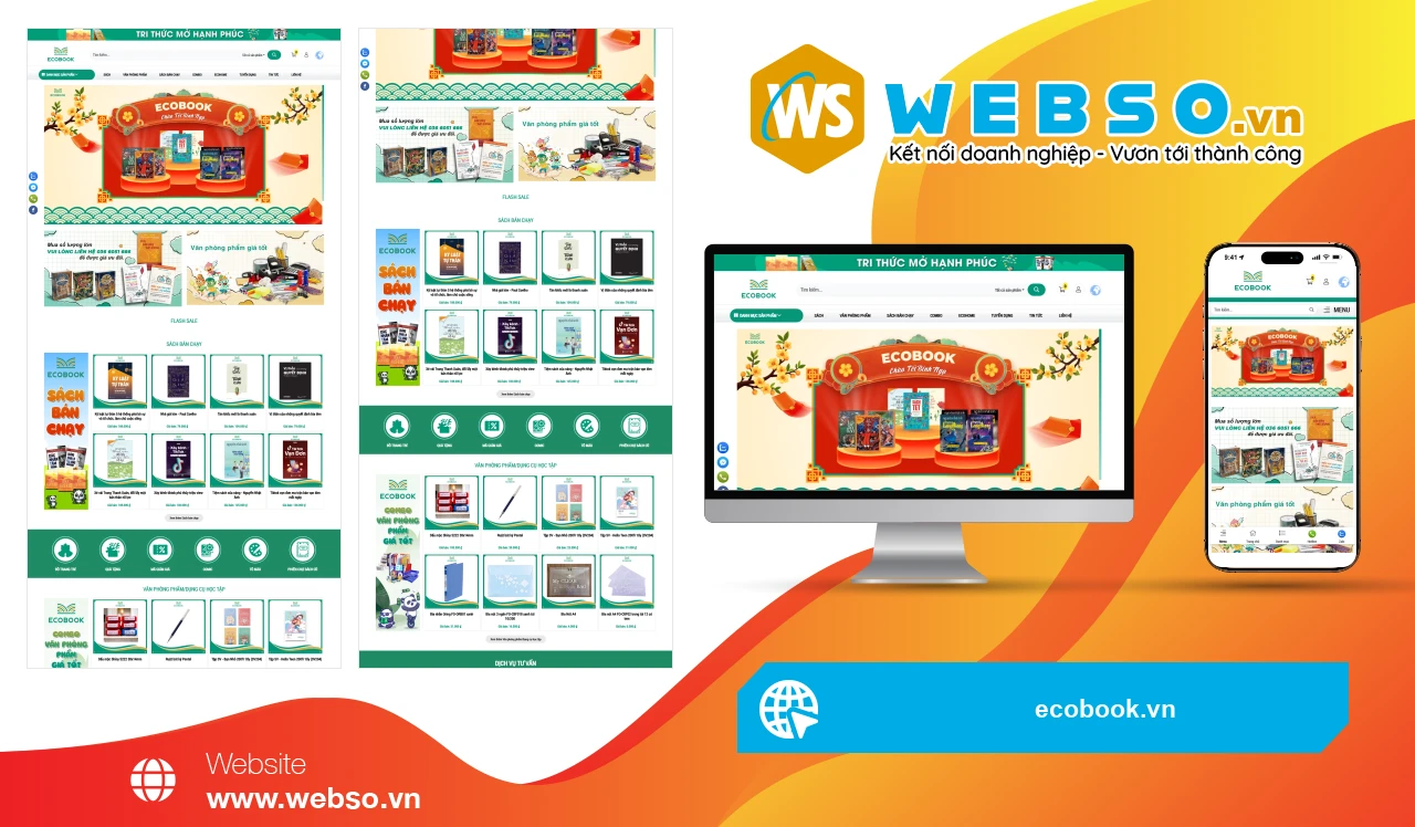 Thiết Kế Website Thương Mại Điện Tử Ecobook: Trải Nghiệm Mua Sắm Sách Đỉnh Cao