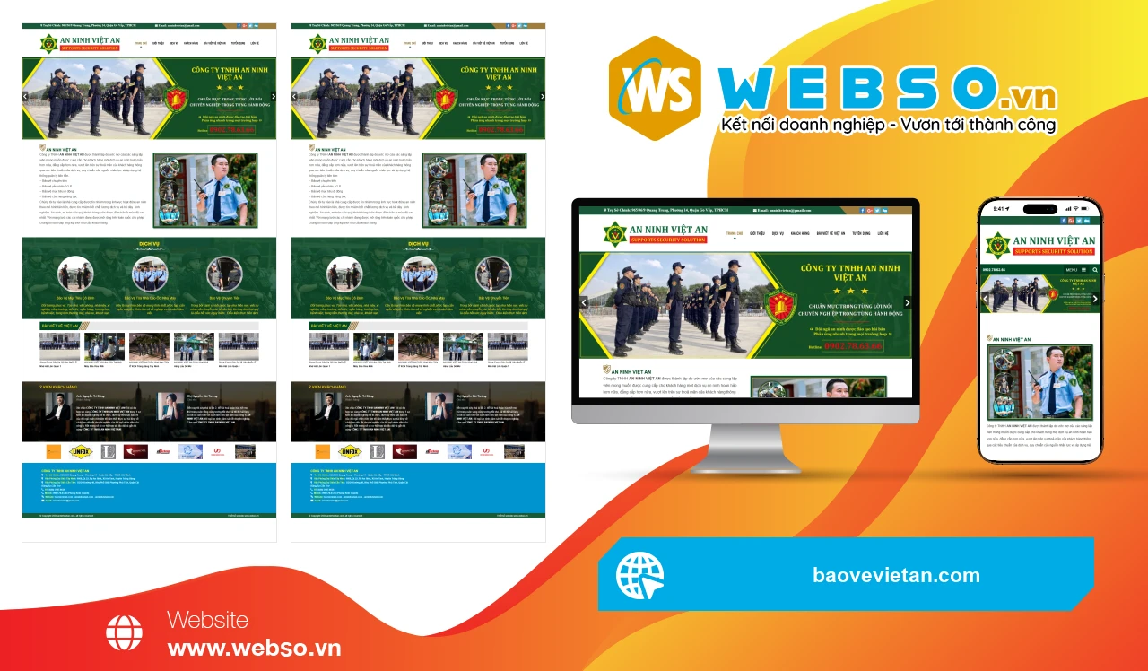 Thiết Kế Website Dịch Vụ Bảo Vệ Công Ty TNHH An Ninh Việt An: Giải Pháp An Ninh Toàn Diện