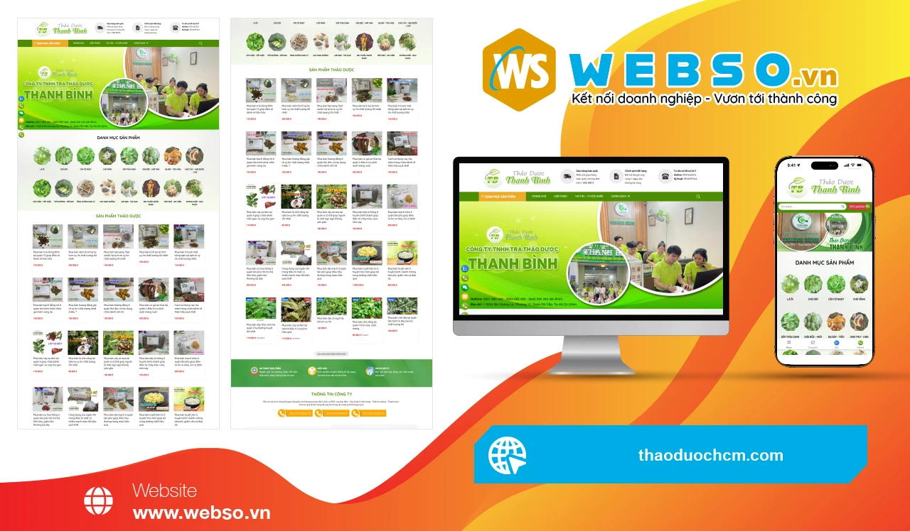 Thiết Kế Website Thực Phẩm Chức Năng Thảo Dược Thanh Bình: Giải Pháp Sức Khỏe Tự Nhiên