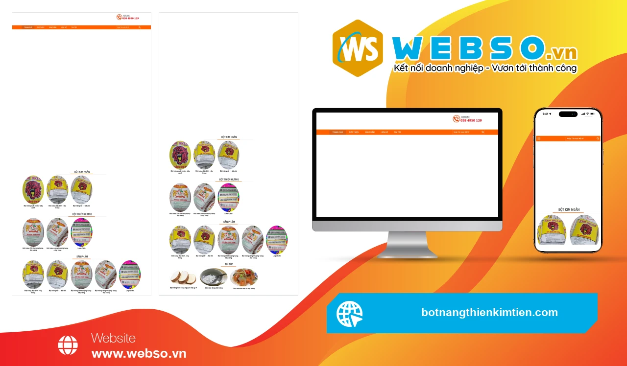 Thiết Kế Website Thương Mại Điện Tử Công Ty TNHH SX TM Thiên Kim Tiến: Giải Pháp Bột Năng Cao Cấp
