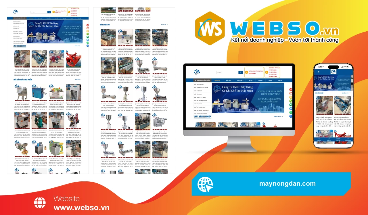 Thiết Kế Website Máy Nông Nghiệp Dự Án MayNongDan: Nền Tảng Mua Sắm Thông Minh Cho Nông Dân