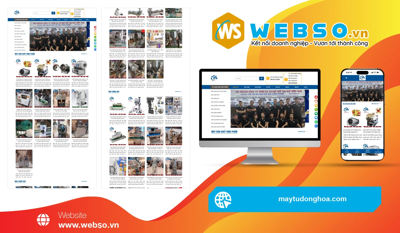 Thiết Kế Website Thiết Bị Công Nghiệp Dự Án Máy Tự Động Hóa: Giải Pháp Tăng Cường Hiện Diện Trực Tuyến