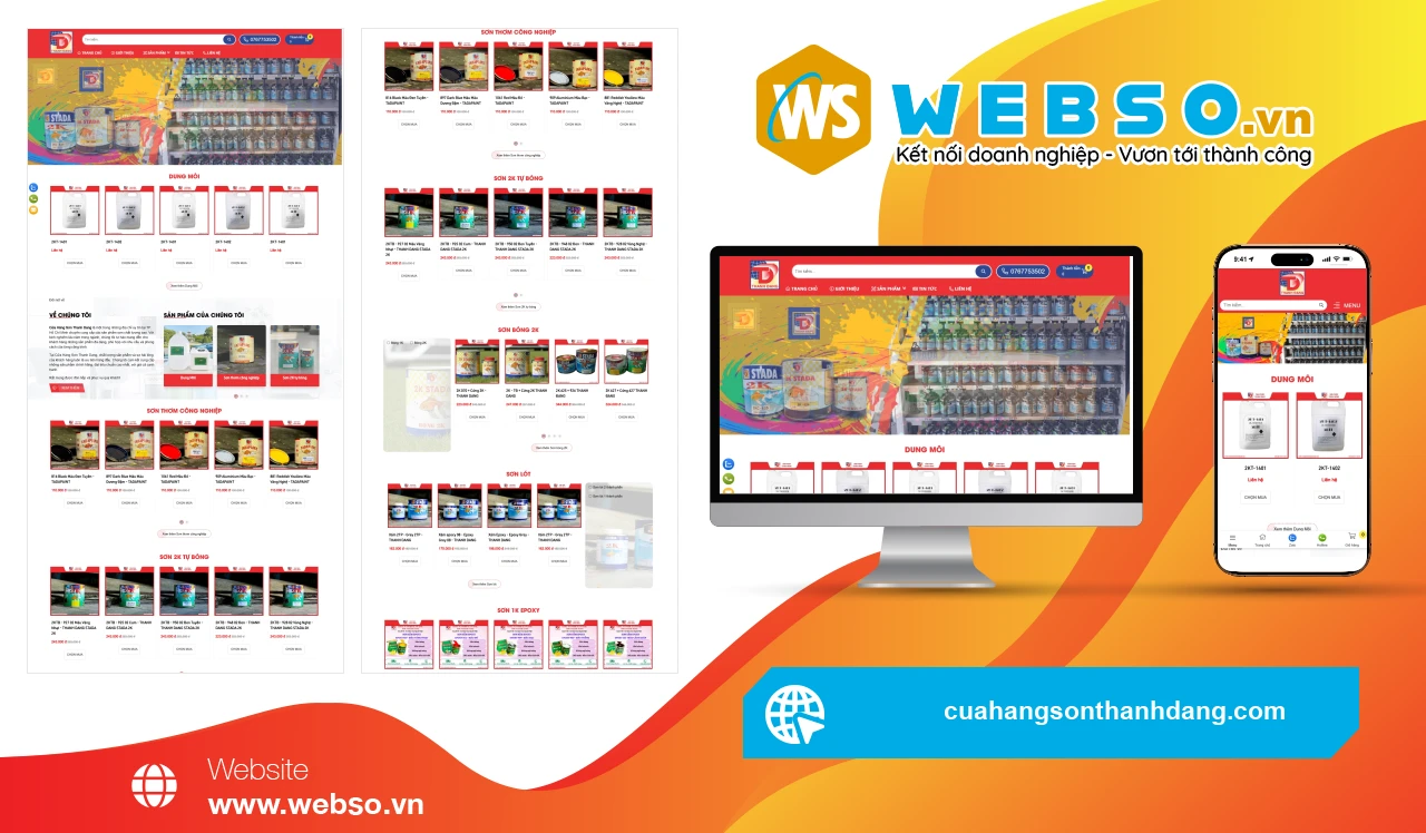 Thiết Kế Website Cửa Hàng Sơn Thanh Dang: Giải Pháp Mua Sắm Sơn Chất Lượng Cao