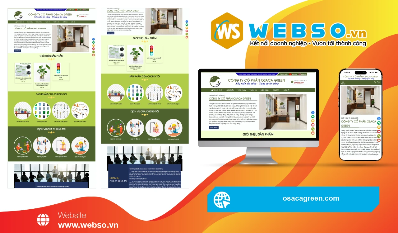 Thiết Kế Website Cây Xanh Osaca Green: Giải Pháp Tối Ưu Cho Không Gian Xanh