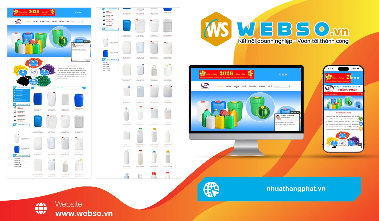 Thiết Kế Website Sản Xuất Nhựa Thắng Phát: Tận Tâm Trên Từng Sản Phẩm