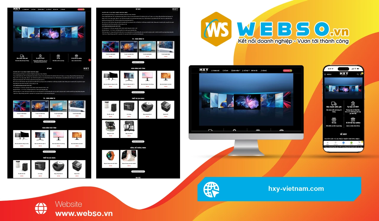 Thiết Kế Website Đồ Điện Tử HXY: Trải Nghiệm Mua Sắm Đỉnh Cao