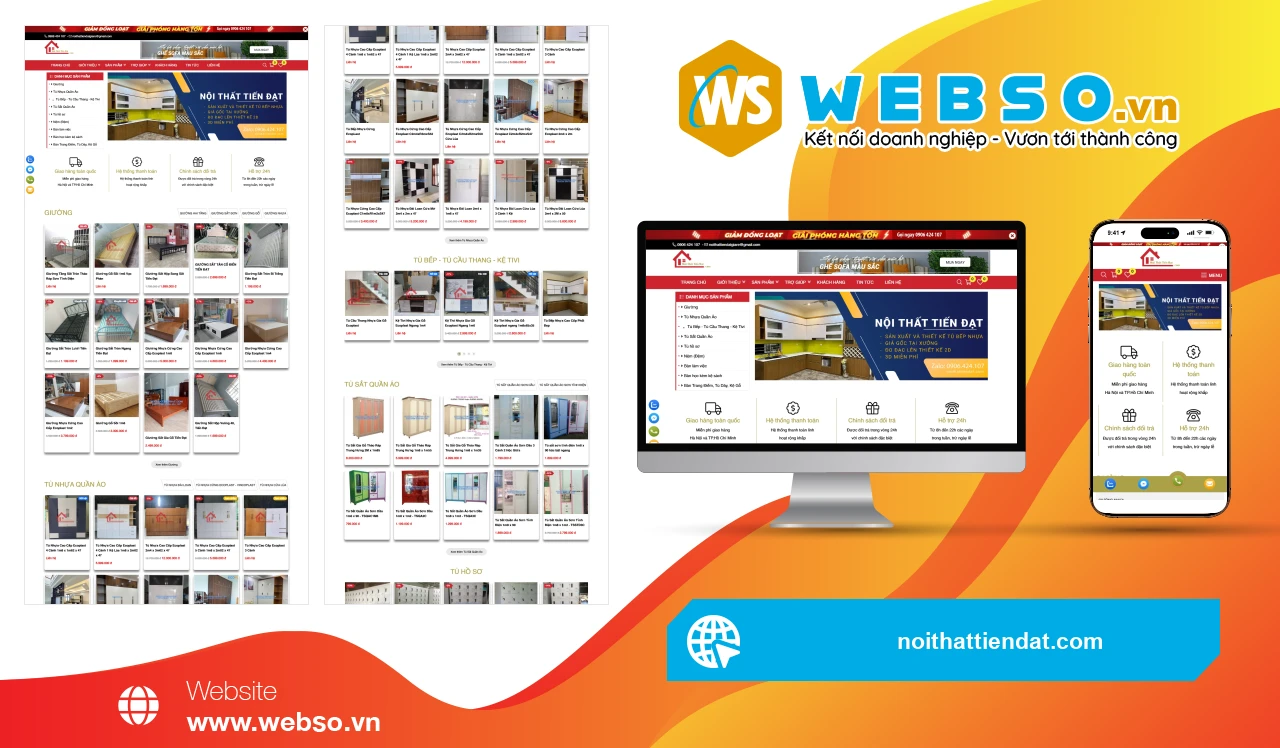 Thiết Kế Website Thương Mại Điện Tử Nội Thất Tiến Đạt: Nền Tảng Mua Sắm Nội Thất Hiện Đại
