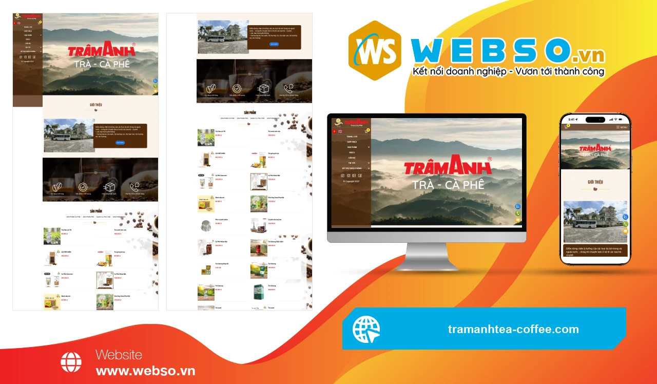 Thiết Kế Website Bán Hàng Trà - Cà Phê Trâm Anh: Trải Nghiệm Mua Sắm Tuyệt Vời Từ Thiên Nhiên