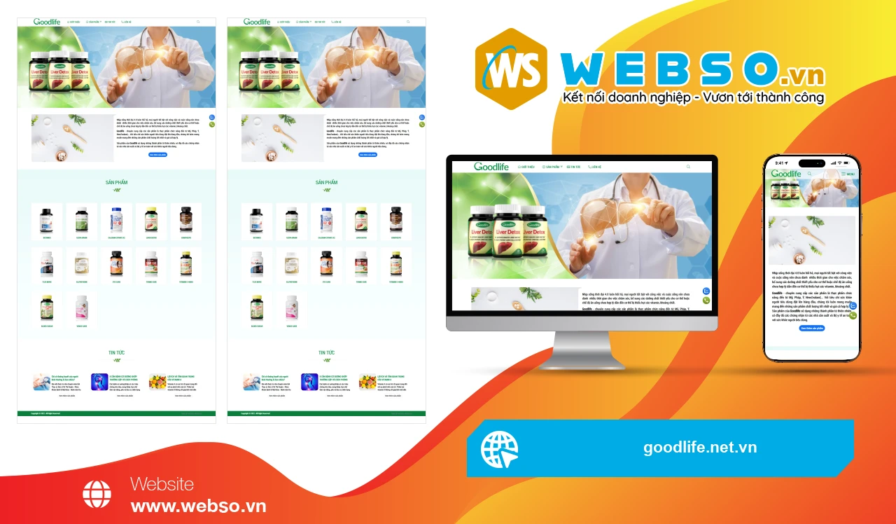 Thiết Kế Website Thực Phẩm Chức Năng Good Life: Nâng Cao Sức Khỏe Từ Thiên Nhiên