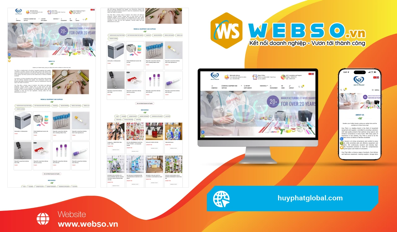 Thiết Kế Website Thương Mại Điện Tử Huy Phát: Giải Pháp Mua Sắm Tiện Lợi Cho Gia Đình