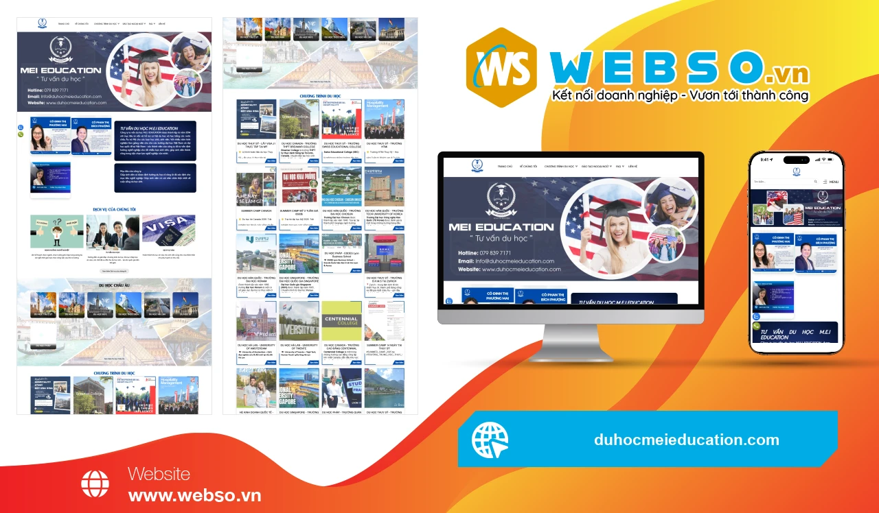 Thiết Kế Website Tư Vấn Du Học M.E.I Education: Định Hướng Tương Lai Cho Sinh Viên