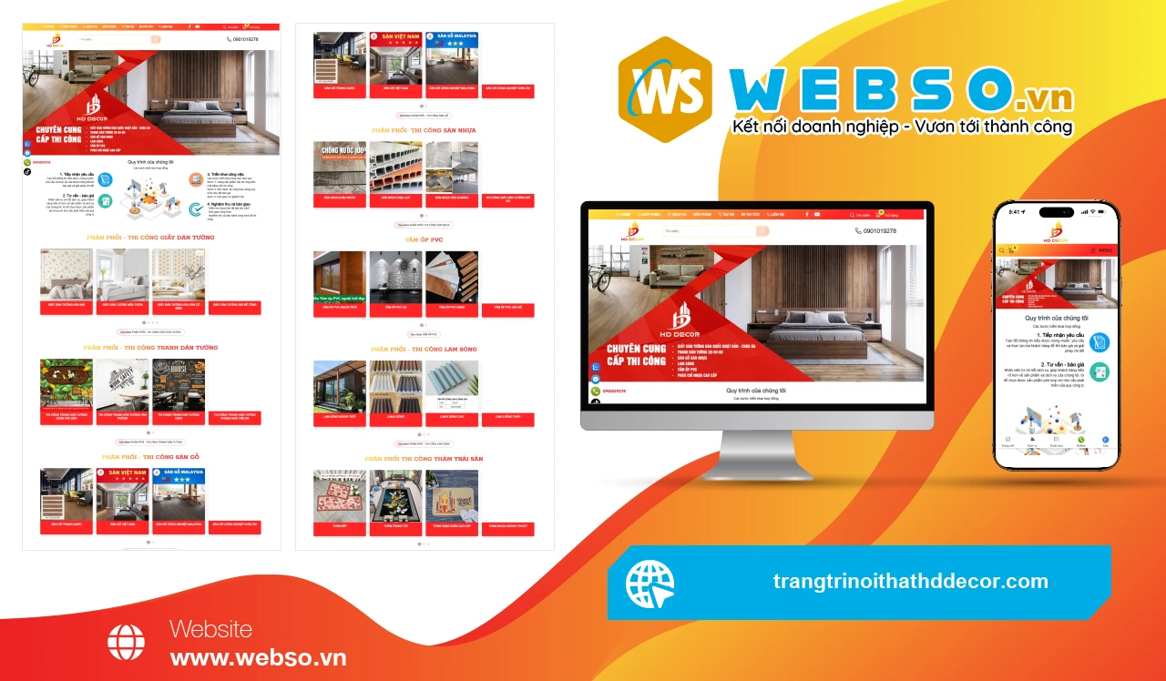 Thiết Kế Website Phân Phối Giấy Dán Tường Trang Trí Nội Thất HD Decor: Tối Ưu Hóa Trải Nghiệm Khách Hàng