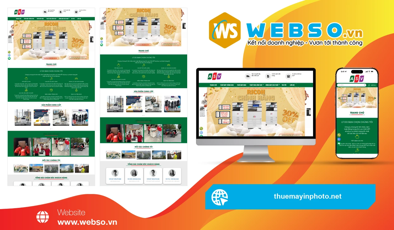 Thiết Kế Website Cho Thuê Máy Photocopy Ánh Sao Việt: Giải Pháp Tiện Lợi Cho Doanh Nghiệp