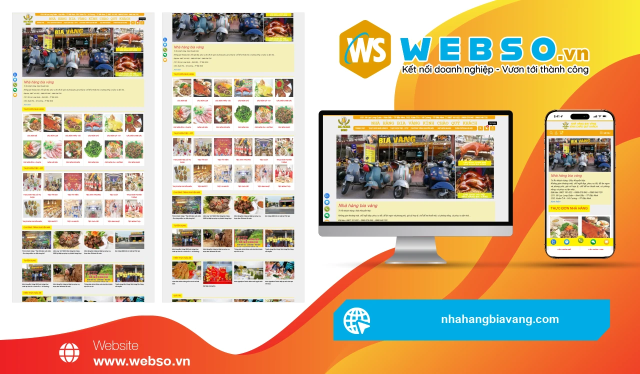 Thiết Kế Website Nhà Hàng Bia Vàng: Trải Nghiệm Ẩm Thực Đỉnh Cao