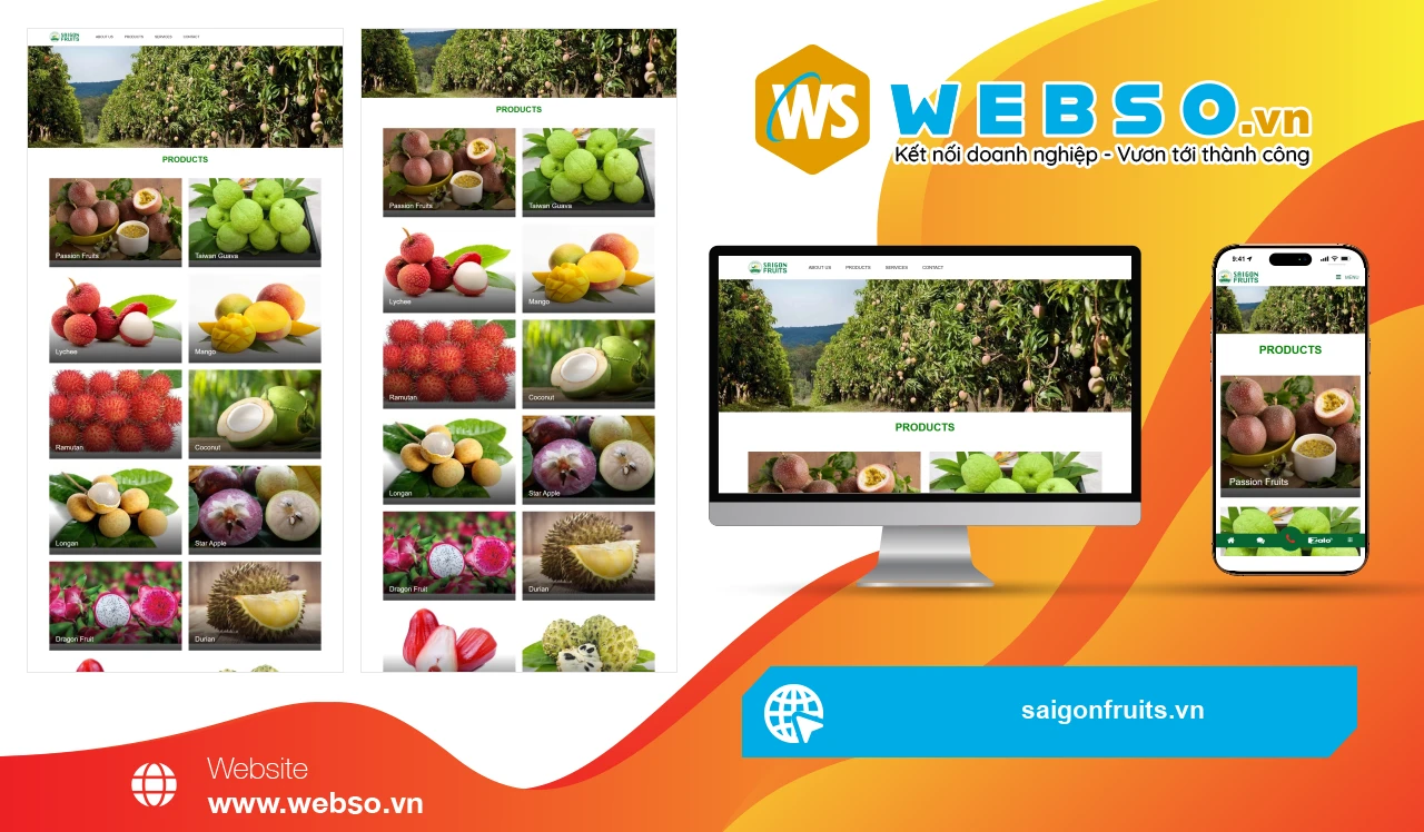 Thiết Kế Website Thương Mại Điện Tử Saigon Fruits: Trái Cây Tươi Ngon Từ Thiên Nhiên