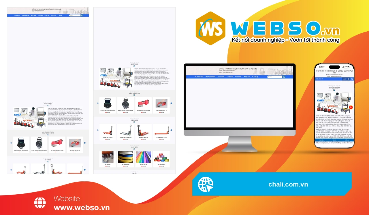 Thiết Kế Website Thiết Bị Đóng Gói Chali VN: Nâng Tầm Trải Nghiệm Khách Hàng
