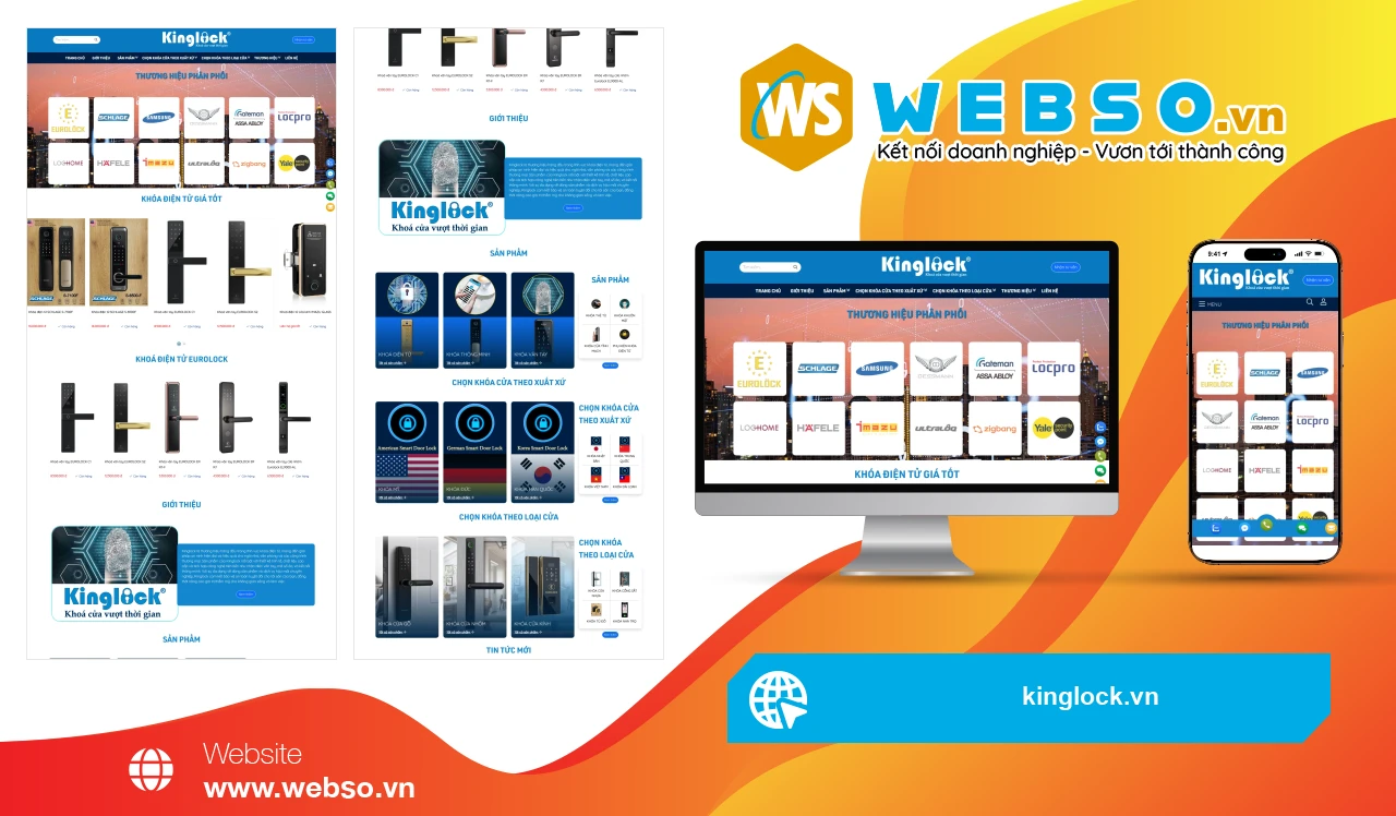 Thiết Kế Website Khóa Điện Tử Vua Khóa Kinglock: Giải Pháp Khóa Thông Minh Hiện Đại