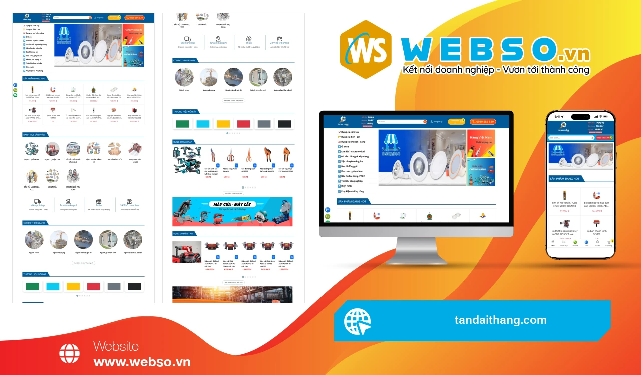 Thiết Kế Website Thương Mại Điện Tử Tandaithang: Nền Tảng Mua Sắm Hiện Đại Cho Dụng Cụ Cầm Tay