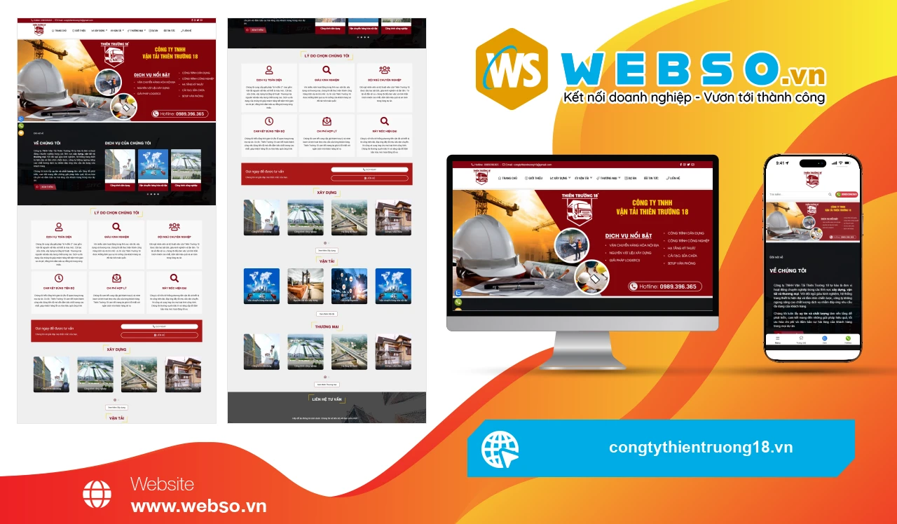 Thiết Kế Website Vận Tải Thiên Trường 18: Nâng Cao Hình Ảnh Thương Hiệu Đáng Tin Cậy