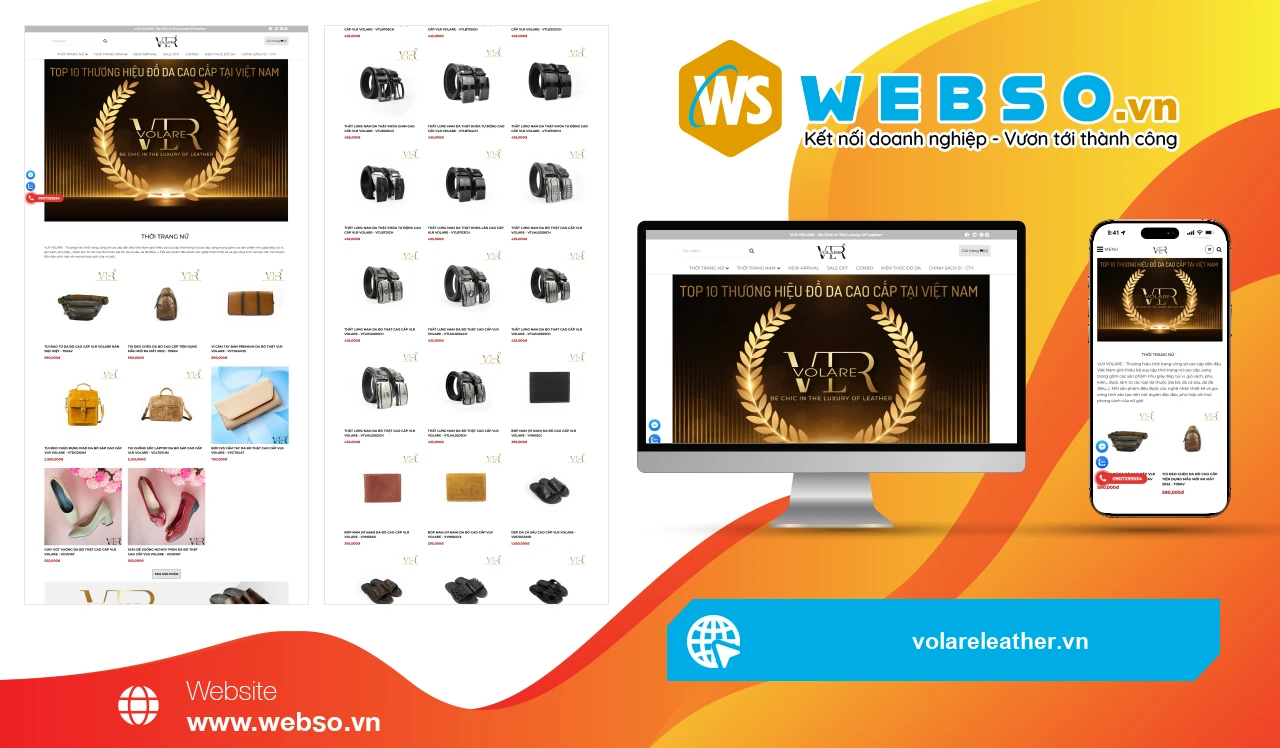 Thiết Kế Website Thời Trang VOLARE: Trải Nghiệm Mua Sắm Cao Cấp