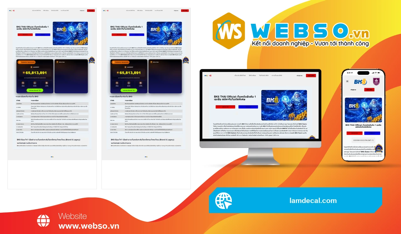 Thiết Kế Website Cá Cược BK8 THAI: Trải Nghiệm Cá Cược An Toàn Và Chất Lượng