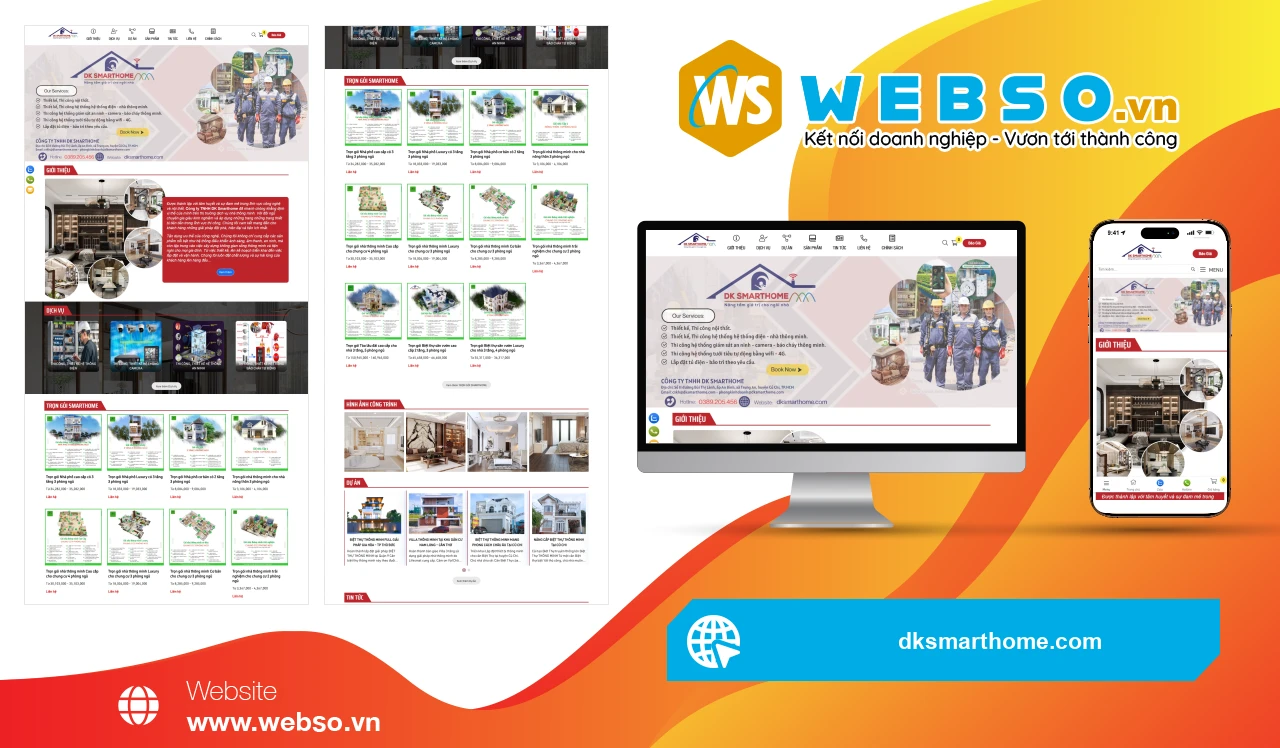 Thiết Kế Website Nội Thất DK Smarthome: Giải Pháp Sống Thông Minh Và Tiện Nghi