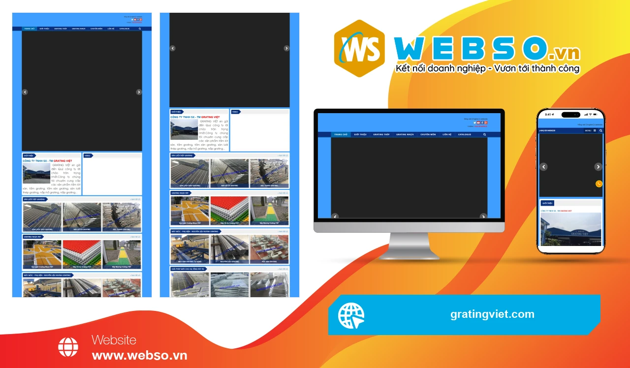 Thiết Kế Website Sản Xuất Grating Việt: Giải Pháp Nâng Cao Hình Ảnh Thương Hiệu