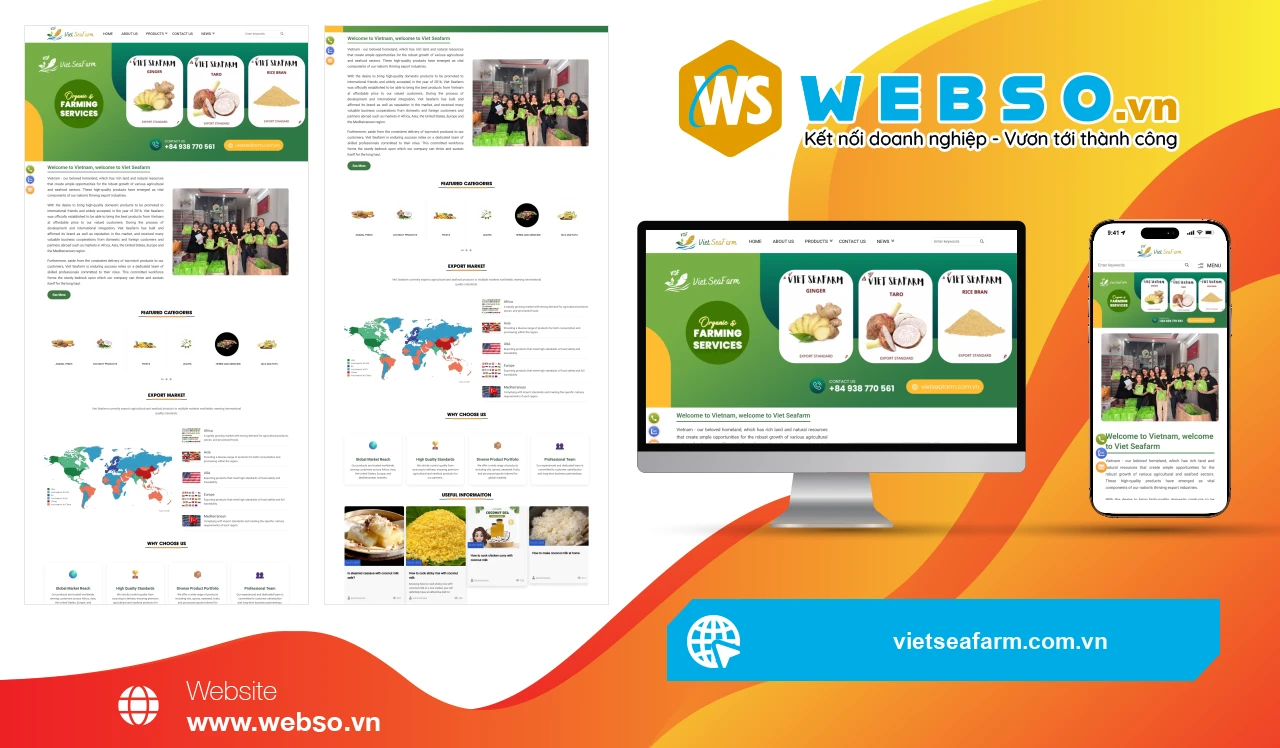 Thiết Kế Website Nông Sản Viet Seafarm: Kết Nối Thế Giới Qua Sản Phẩm Chất Lượng
