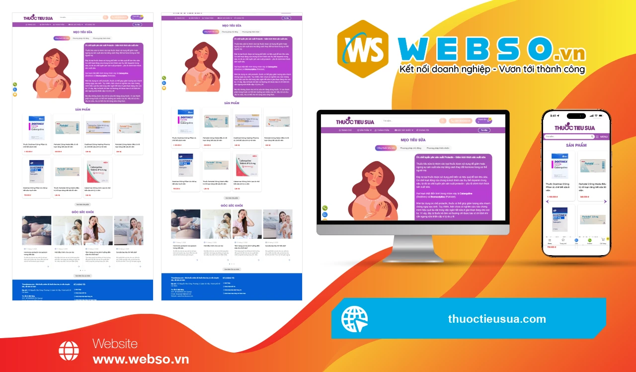 Thiết Kế Website Thương Mại Điện Tử Thuoctieusua.com: Giải Pháp Mua Sắm Thuốc Tiện Lợi