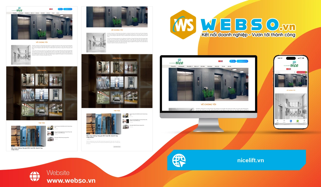 Thiết Kế Website Lắp Đặt Thang Máy NICE LIFT: Nâng Tầm Trải Nghiệm Khách Hàng