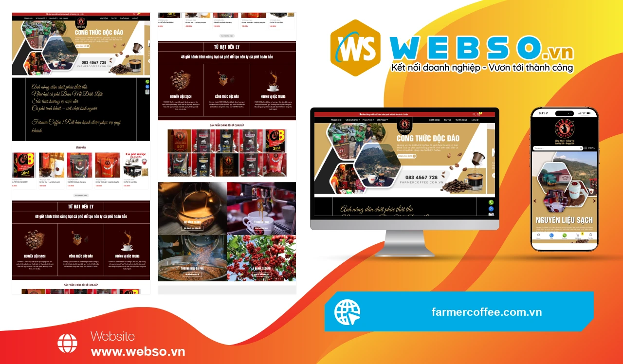 Thiết Kế Website Thương Mại Điện Tử TOHODA FARMER COFFEE: Trải Nghiệm Cà Phê Nguyên Chất Đỉnh Cao