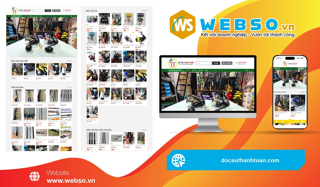 Thiết Kế Website Thương Mại Điện Tử Đồ Câu Thanh Tuấn: Trải Nghiệm Mua Sắm Đồ Câu Tiện Lợi